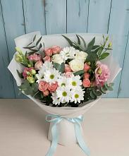 Букет цветов из:  Розы, Лизиантусы и Хризантемы #REPLACE_PRED# Воротынец