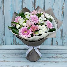 Букет цветов из:  Герберы, Альстромерии и Хризантемы в Воротынец