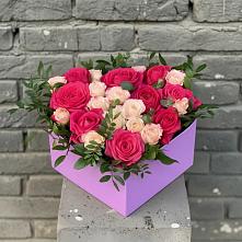 Цветочная композиция из Розы в коробке в Воротынец