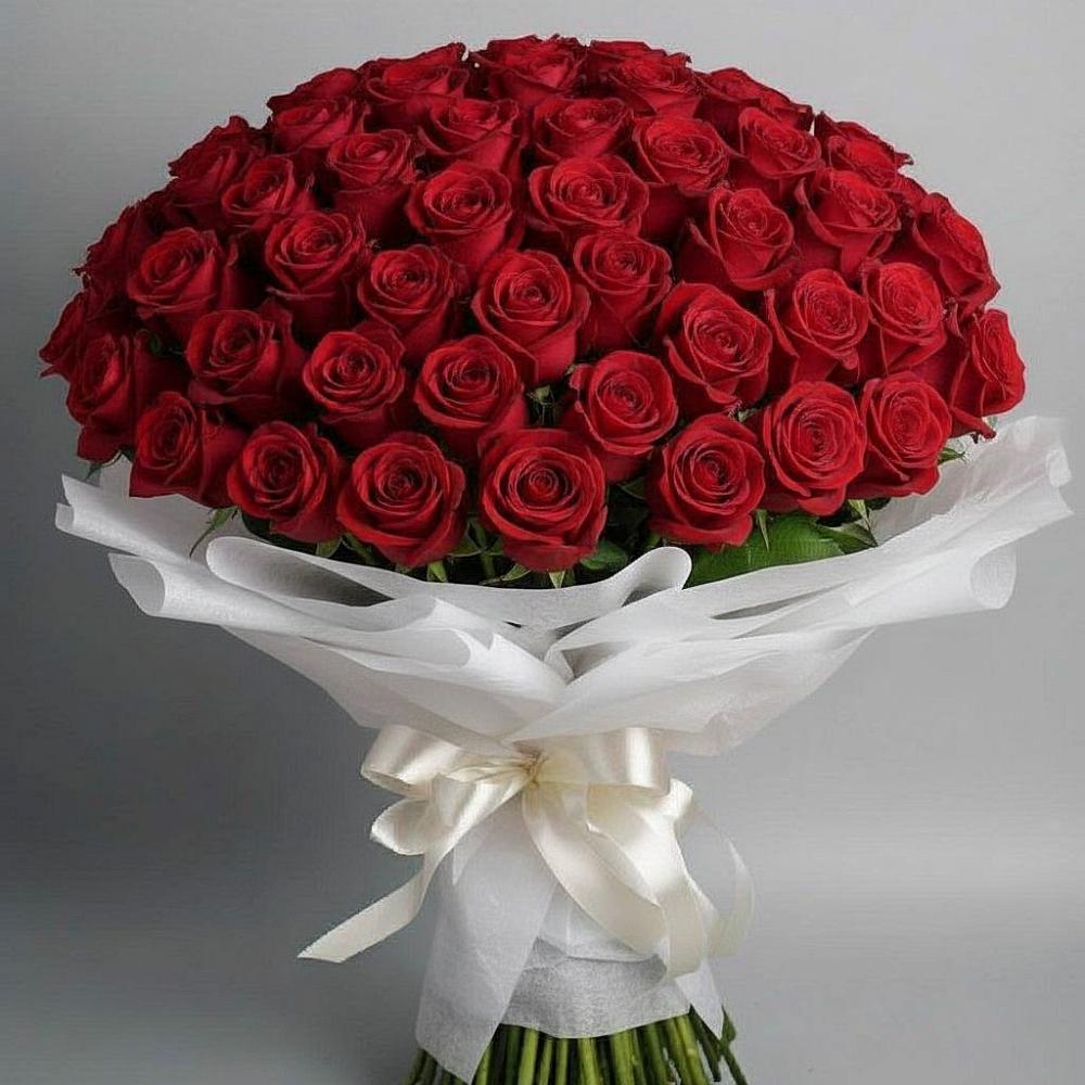 Букет 101 Красная роза Блэк Мэджик в Воротынец