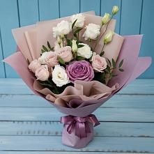 Букет цветов из:  Розы и Лизиантусы в Воротынец