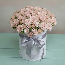 Цветочная композиция из Розы в шляпной коробке в Воротынец