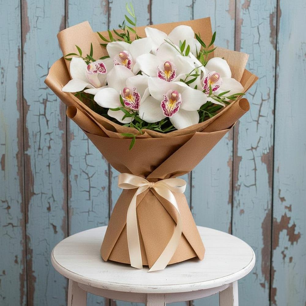 Букет цветов из: Орхидеи и Розы в Воротынец