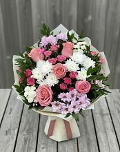 Букет цветов из:  Альстромерии, Гвоздики, Розы и Хризантемы #REPLACE_PRED# Воротынец