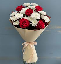Букет цветов из:  Розы и Хризантемы в Воротынец