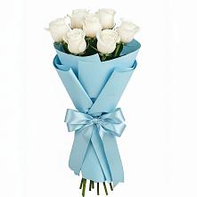 Букет 7 белых роз Проуд в Воротынец