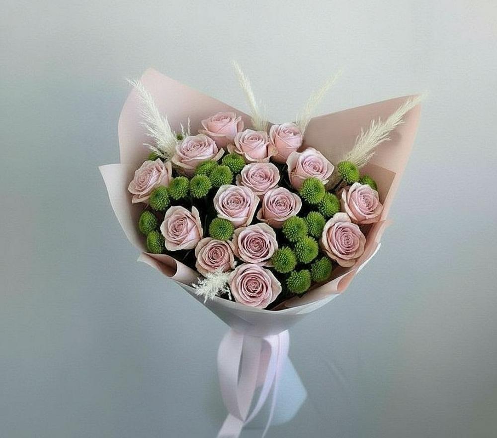 Букет цветов из: Розы и Хризантемы в Воротынец