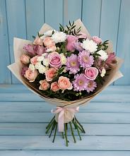 Букет цветов из:  Хризантемы, Розы и Альстромерии #REPLACE_PRED# Воротынец