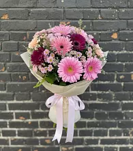 Букет цветов из:  Герберы и Хризантемы в Воротынец