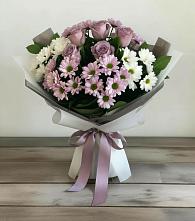 Букет цветов из:  Хризантемы и Розы в Воротынец