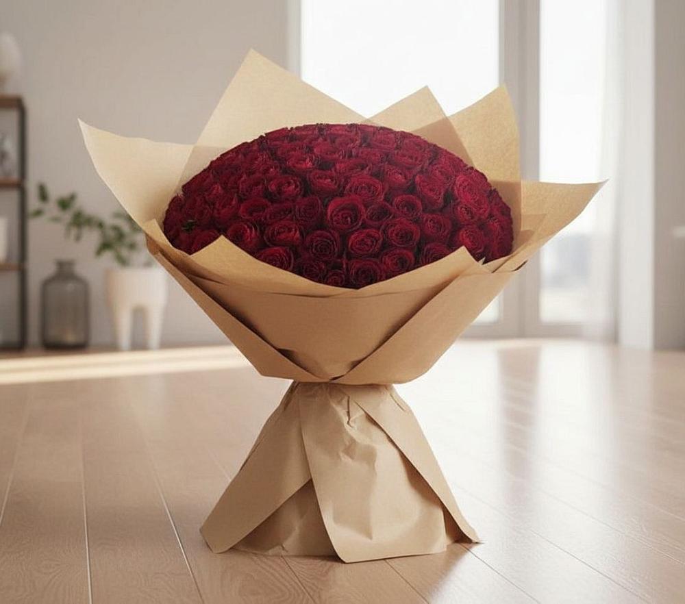 Букет 101 Красная роза в Воротынец
