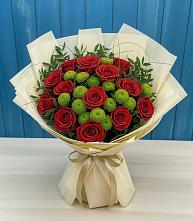 Букет цветов из:  Розы и Хризантемы в Воротынец