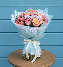 Букет цветов из:  Хризантемы и Розы в Воротынец