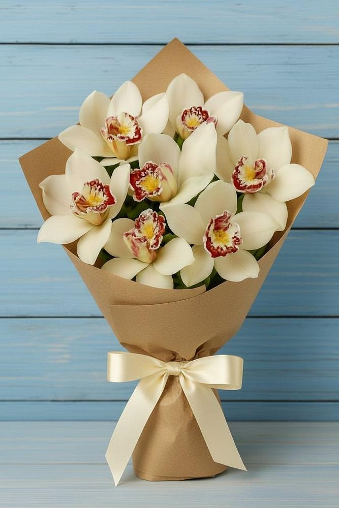 Букет цветов из: Орхидеи и Розы в Воротынец