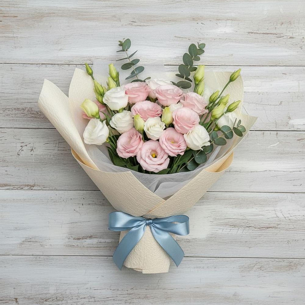 Букет цветов из: Лизиантусы в Воротынец