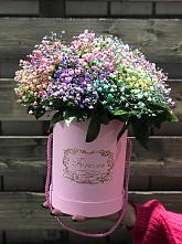 Цветочная композиция из Гипсофила и Розы в шляпной коробке #REPLACE_PRED# Воротынец